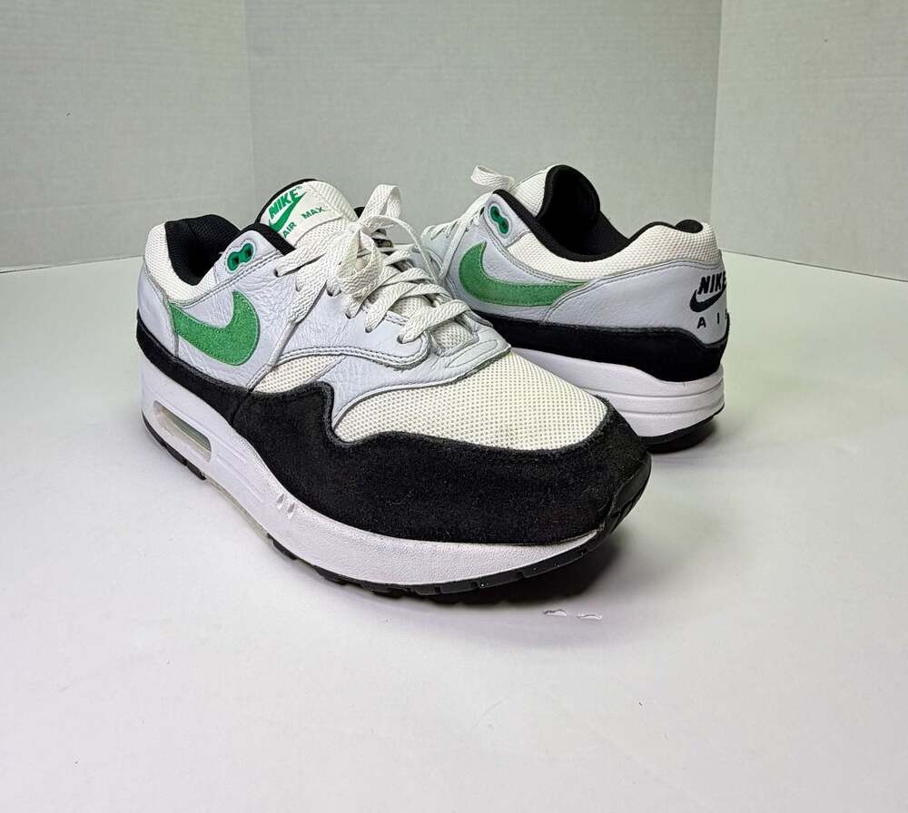 Nike Air Max 1 White Black Stadium Green Men's Sneakers FN6952-100 Size 12